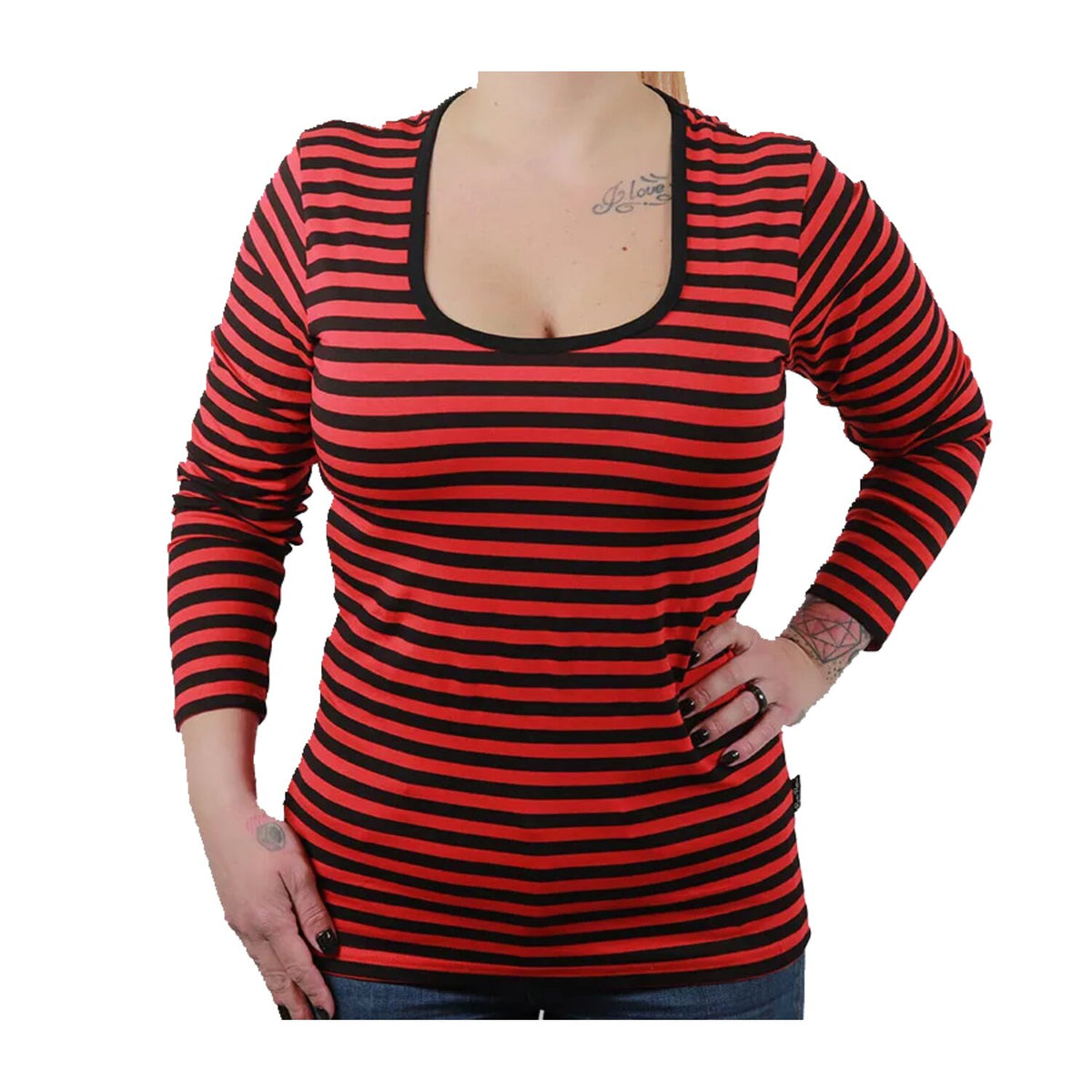 Rusty Pistons Mesa female 3/4 sleeve red/black