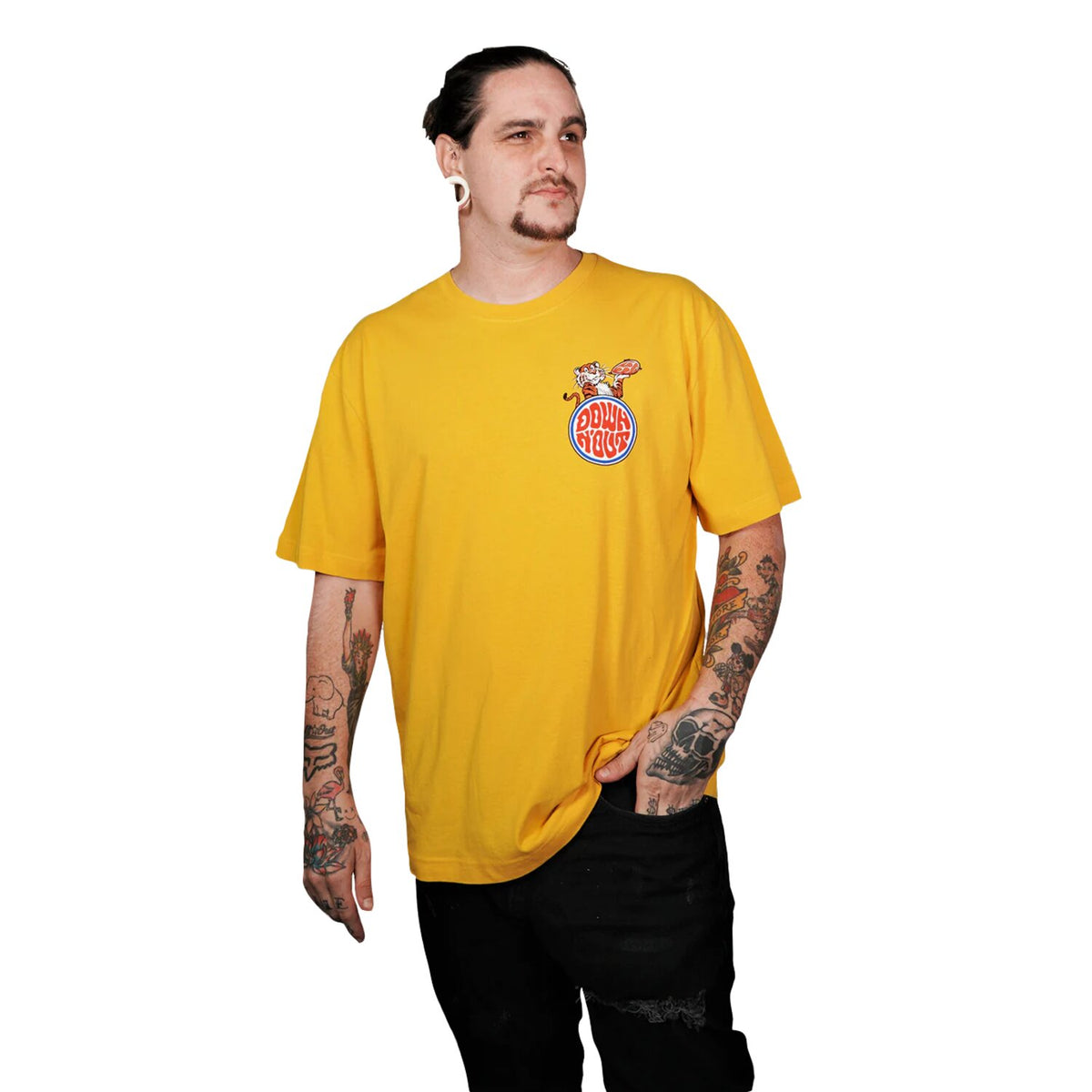 Down-n-Out Tiger In Your Tank t-shirt yellow