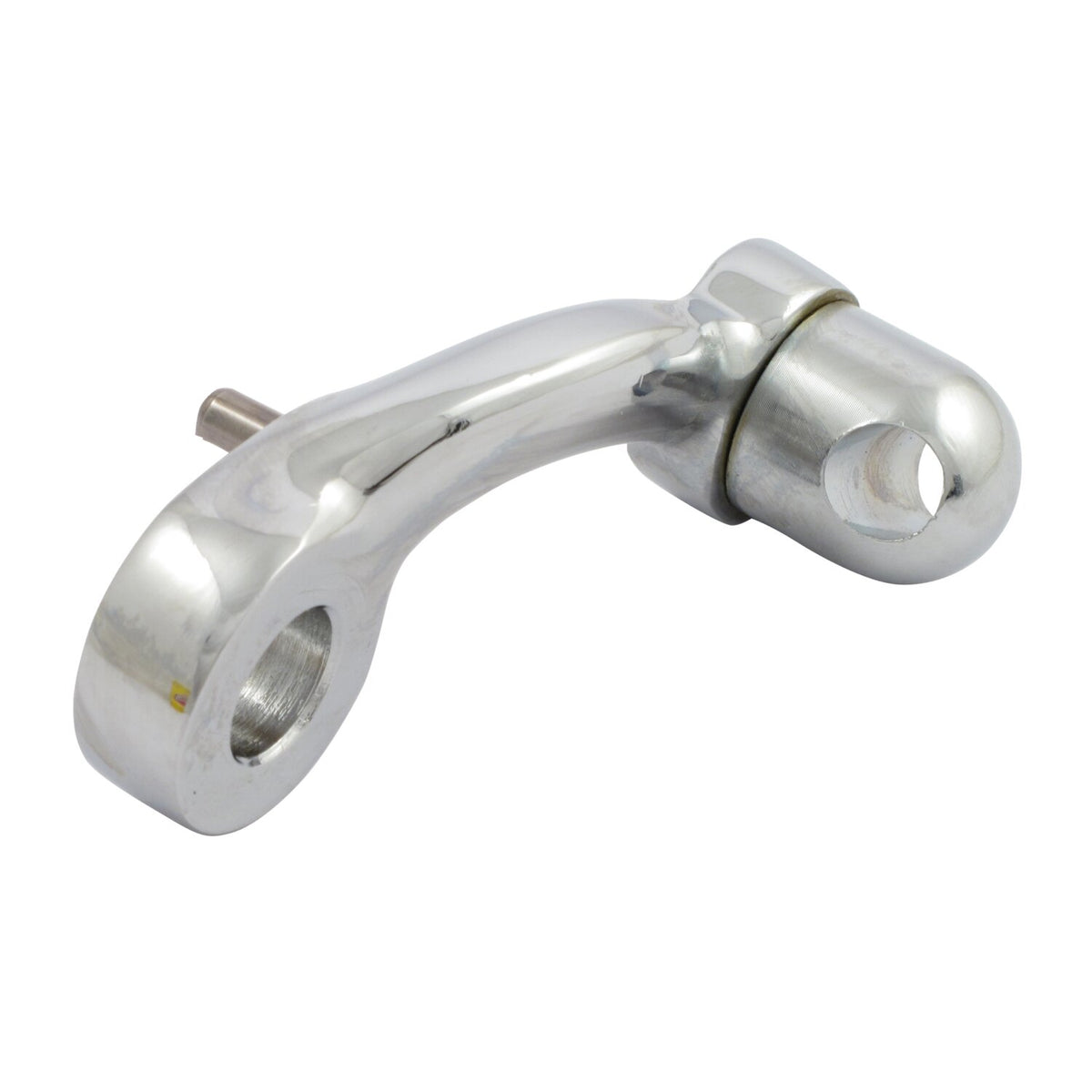 XL Sportster rider foot peg bracket, left. Chrome