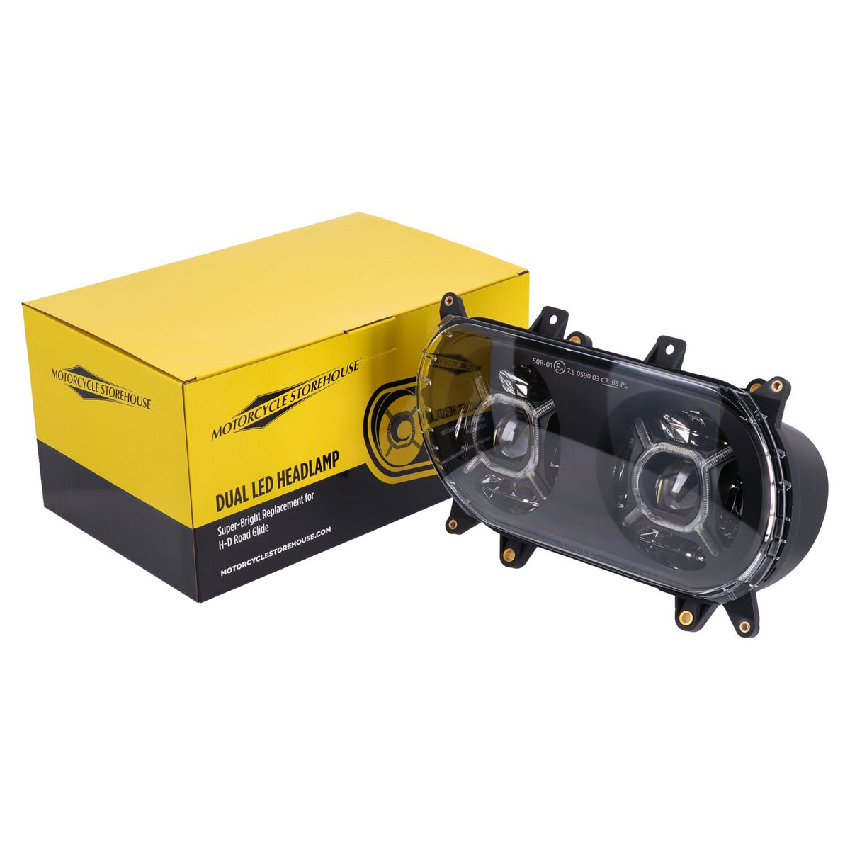 Bright, RG dual LED headlamp unit assembly.
