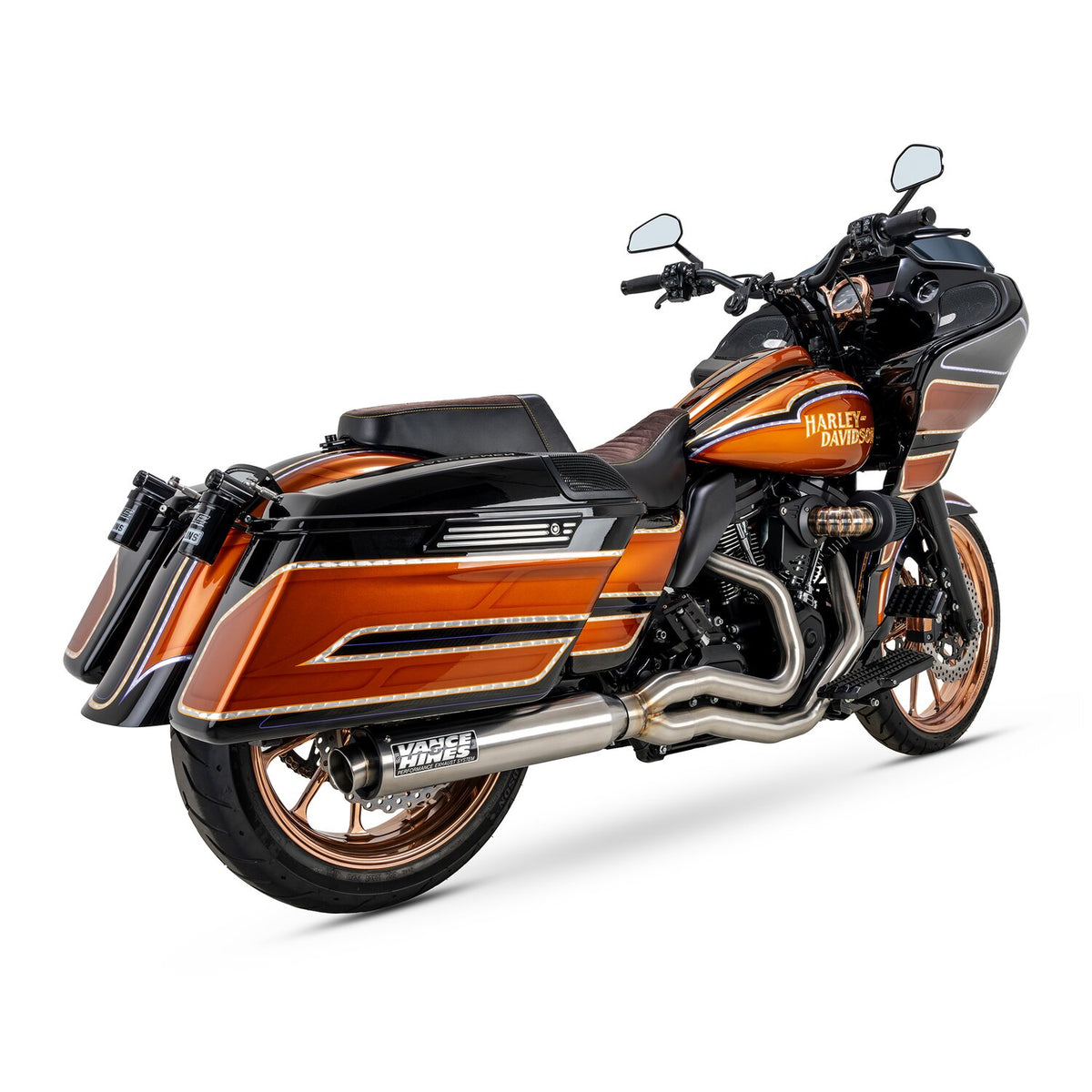 Vance & Hines, 2-1 Supersport exhaust system. Brushed
