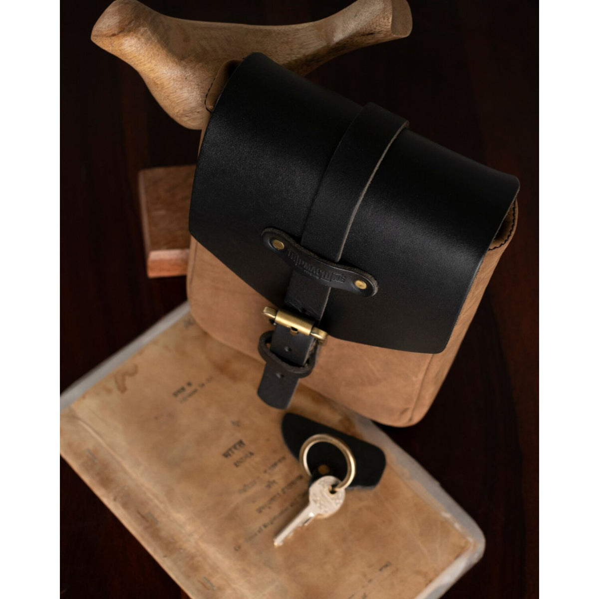 Trip Machine, tank pouch / belt pouch. Tobacco brown