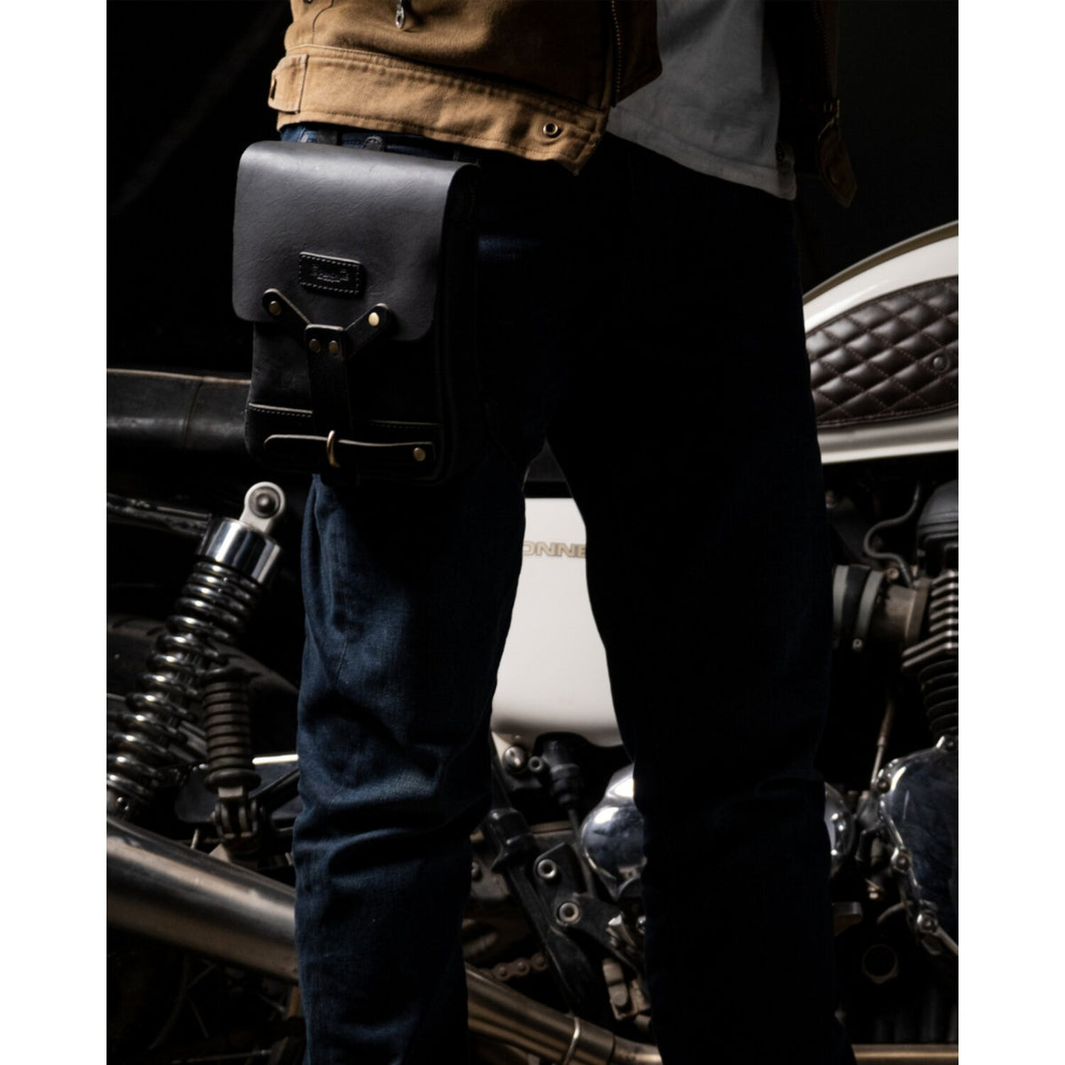 Trip Machine, Thigh bag / leg bag. Black