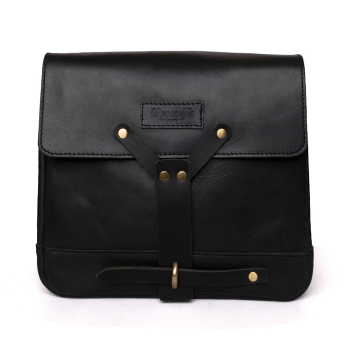 Trip Machine Messenger Bag – Black Leather