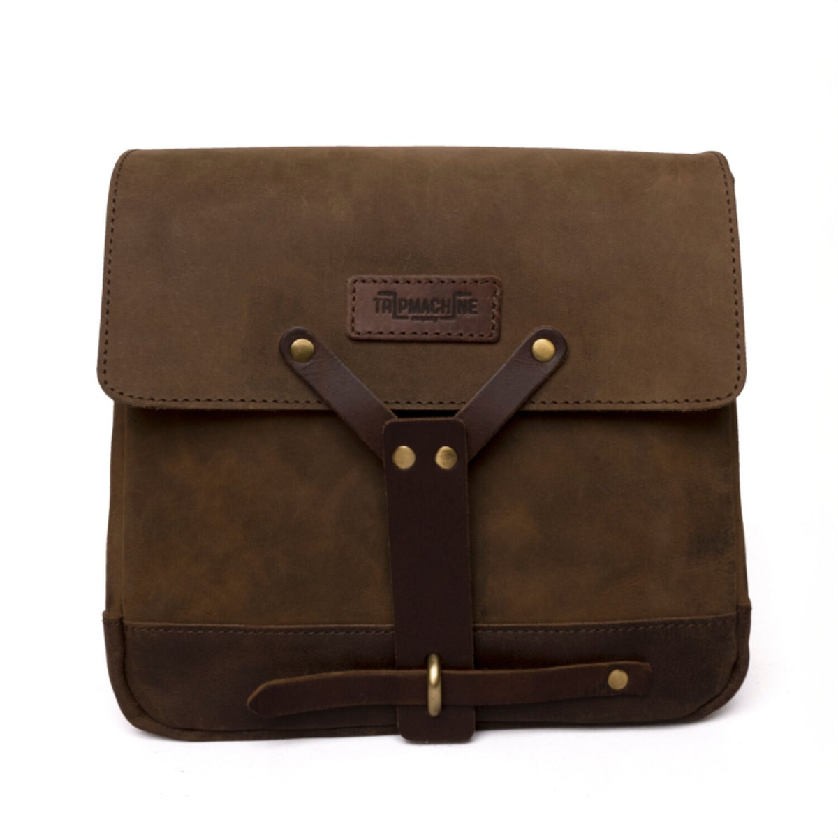 Trip Machine, Messenger bag. Tobacco brown
