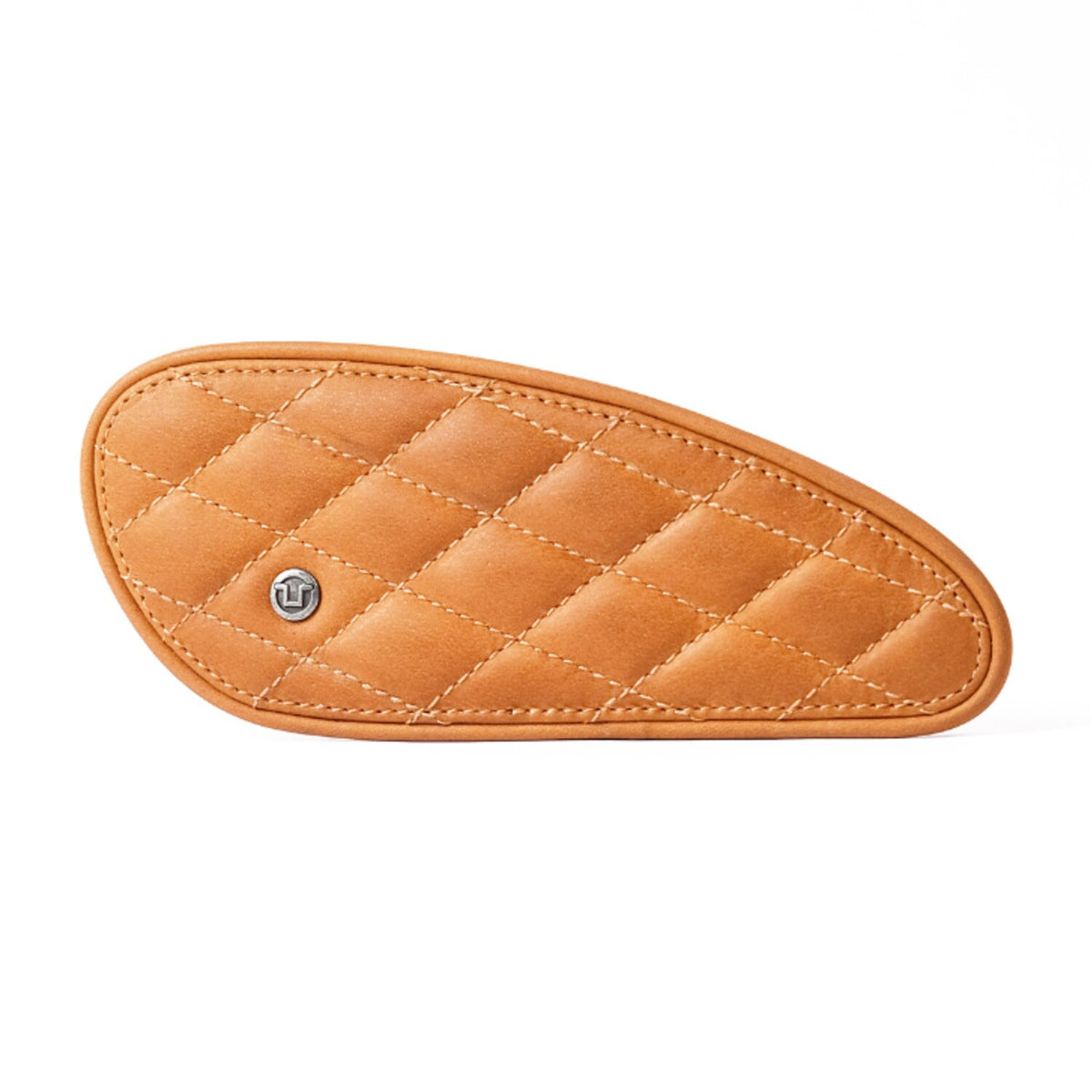 Trip Machine, Diamond leather gas tank pad set. Tan