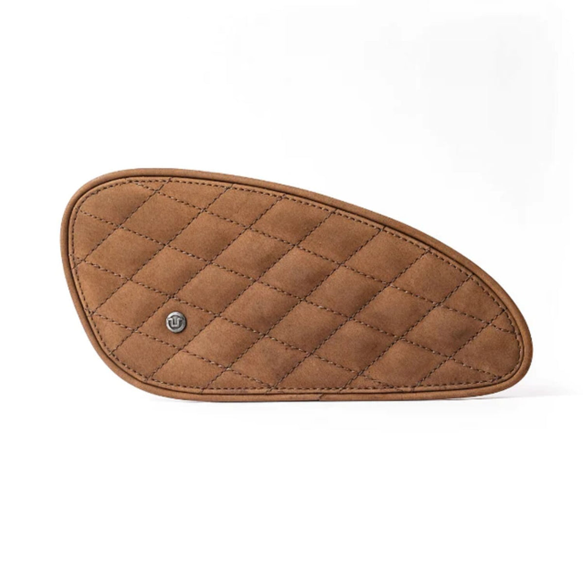 Trip Machine, Diamond leather gas tank pad set. Tobacco