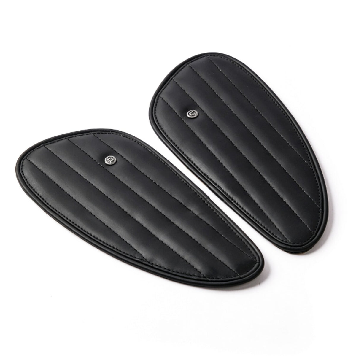 Trip Machine, Classic leather tank pad set. Black