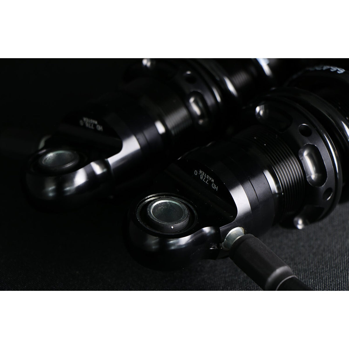 Ohlins, STX36 Blackline rear shocks. Gold reservoir. 12"