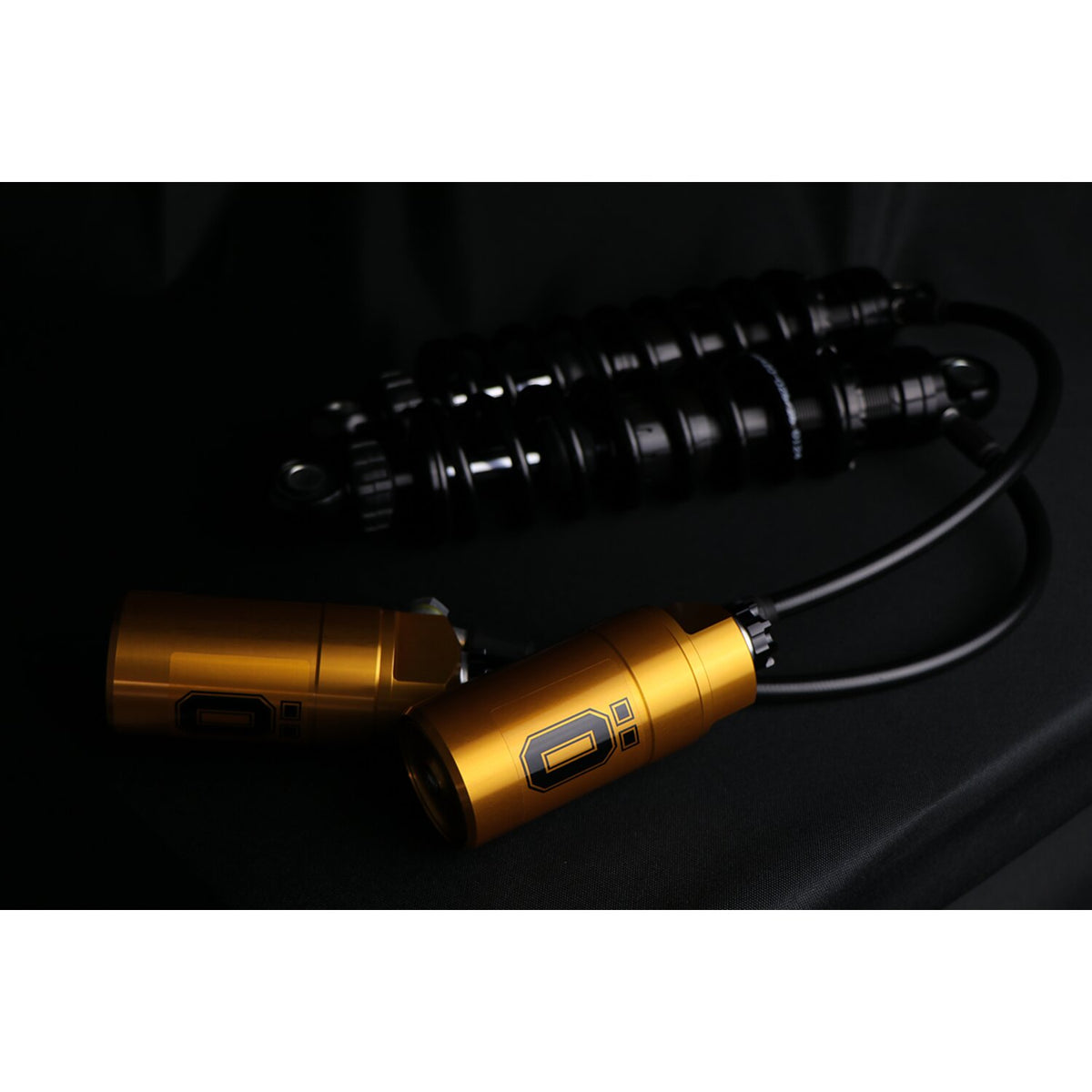 Ohlins, STX36 Blackline rear shocks. Gold reservoir. 12"