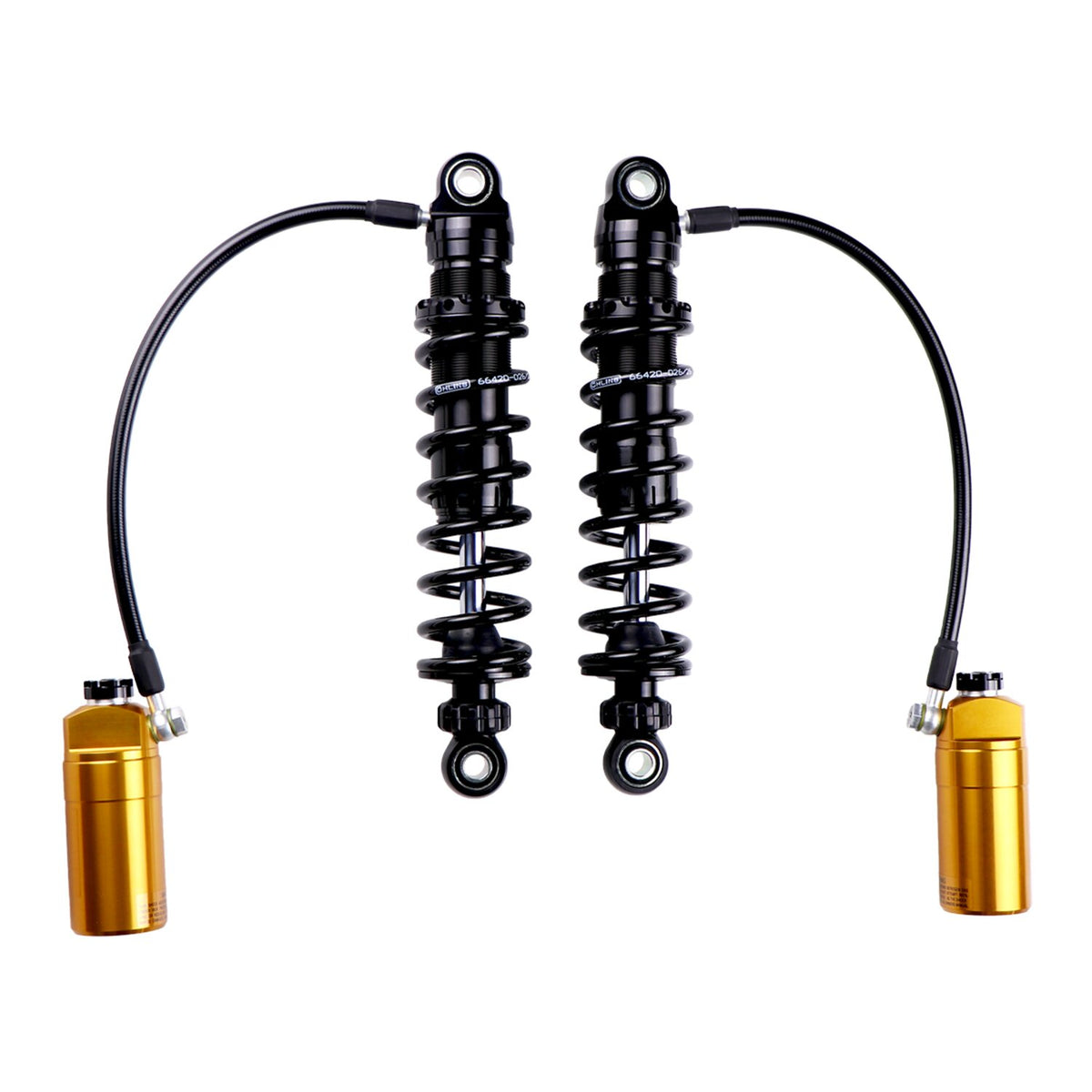 Ohlins, STX36 Blackline rear shocks. Gold reservoir. 12"