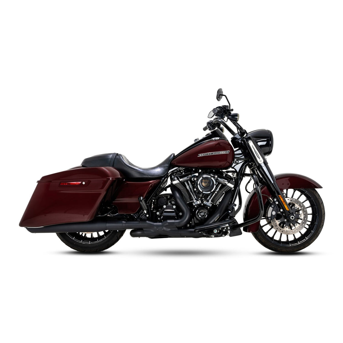 Vance & Hines, 4" Twin Slash Round slip-on mufflers. Black