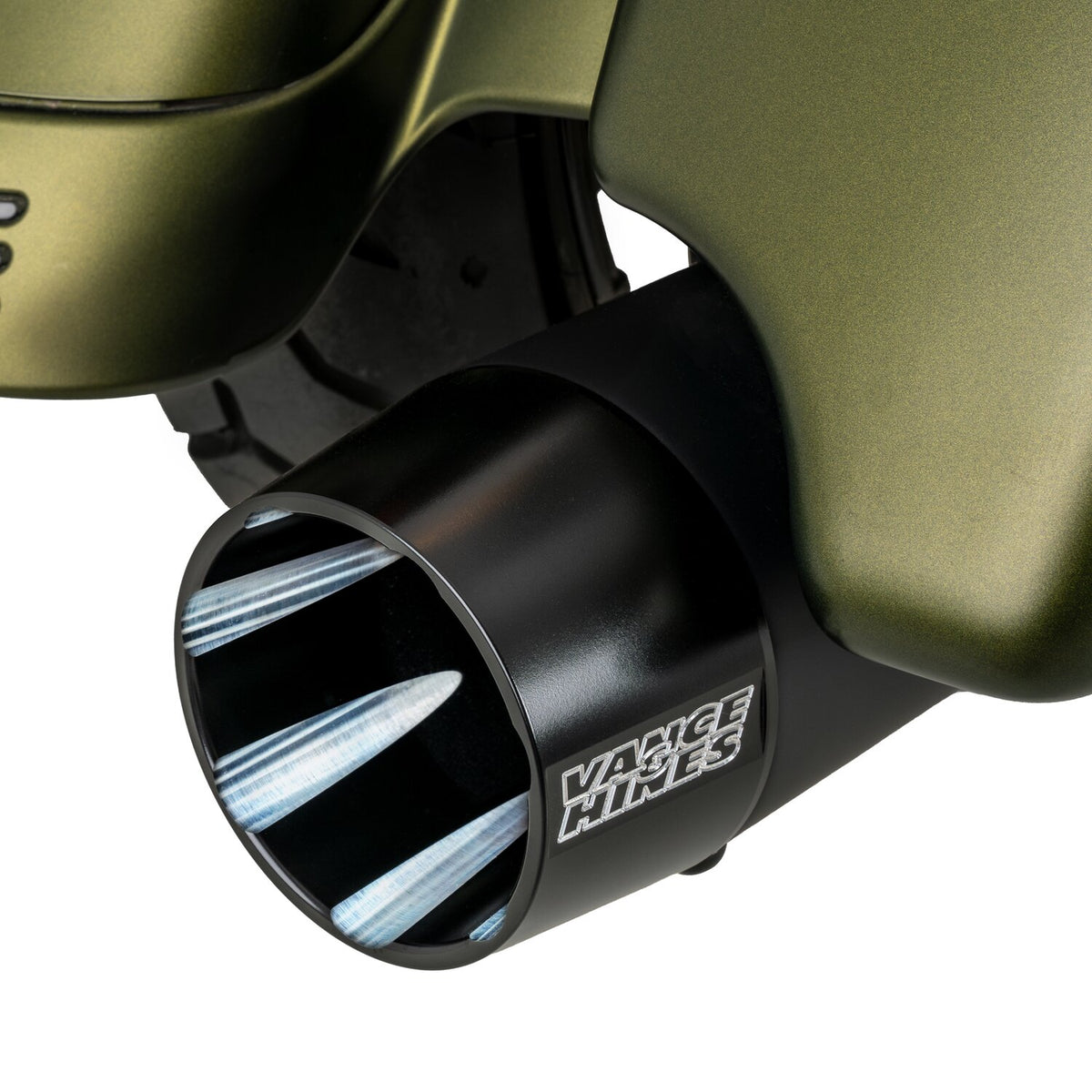 Vance & Hines, Blackbird 450 slip-on mufflers. Black