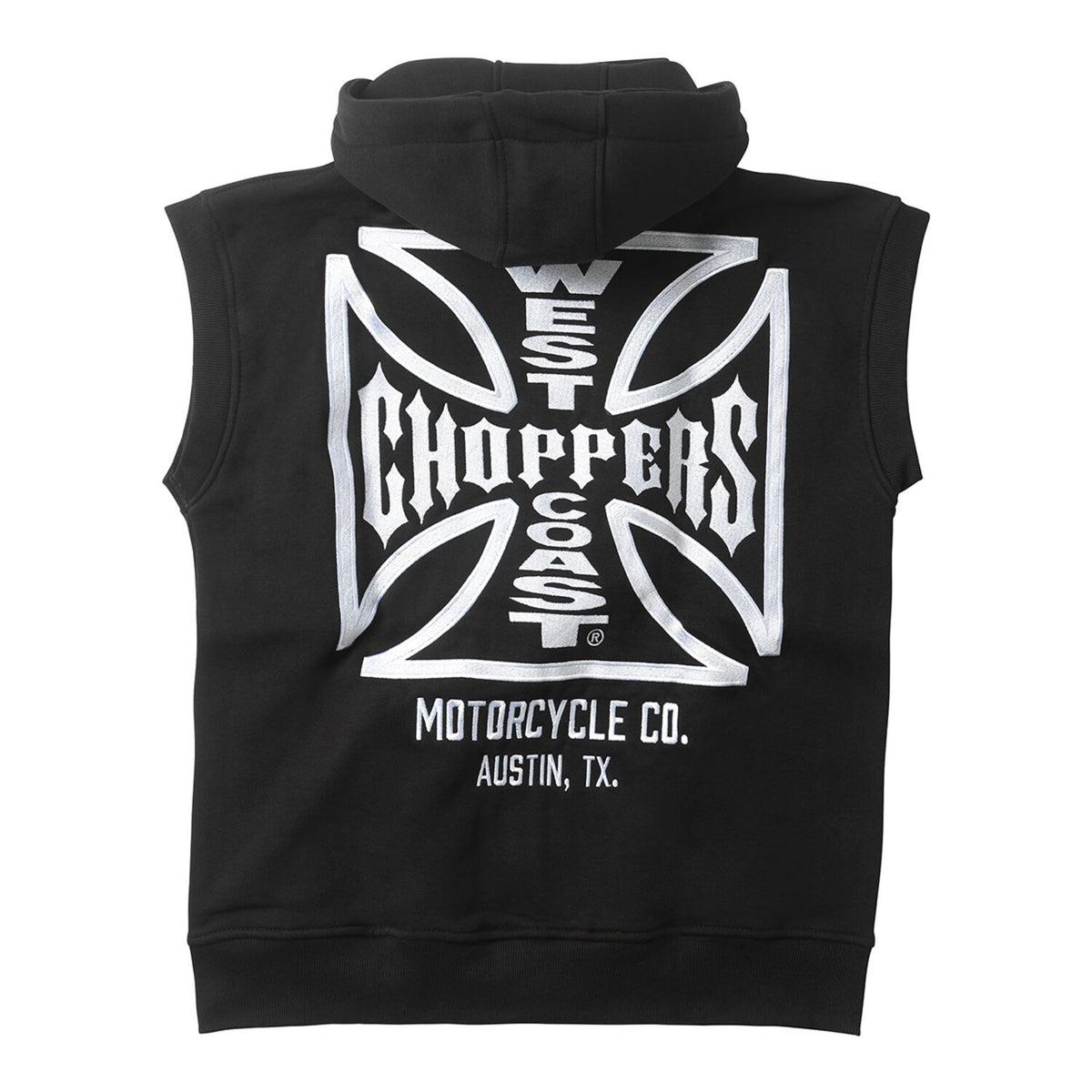WCC OG ATX sleeveless zip hoodie black