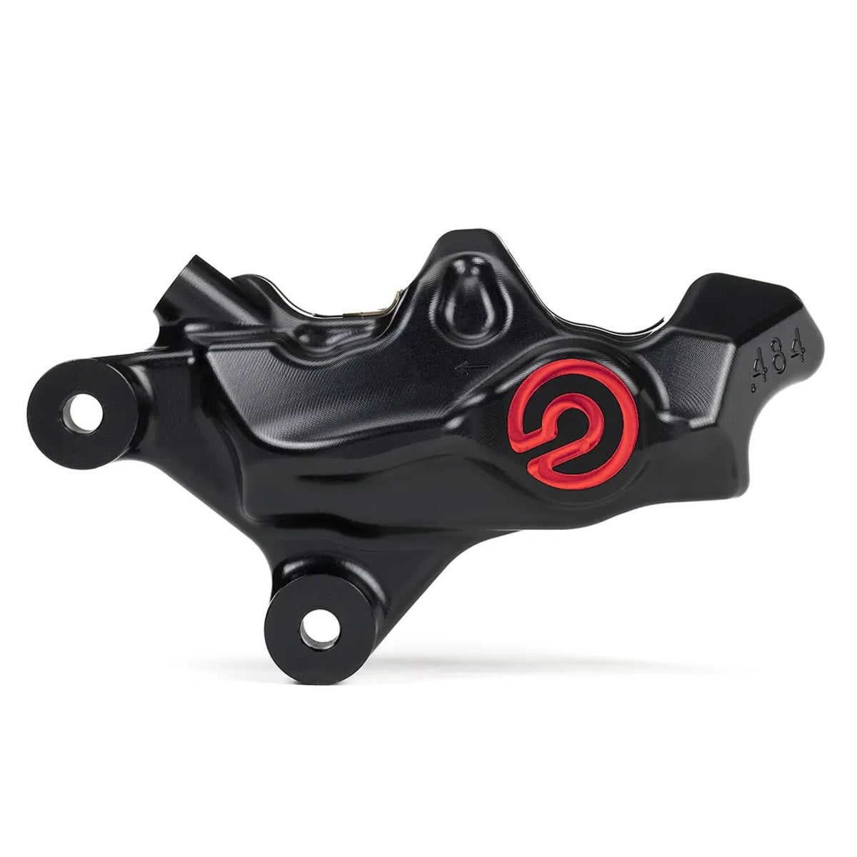 Brembo, 484 custom bolt-on caliper. Left front. Black