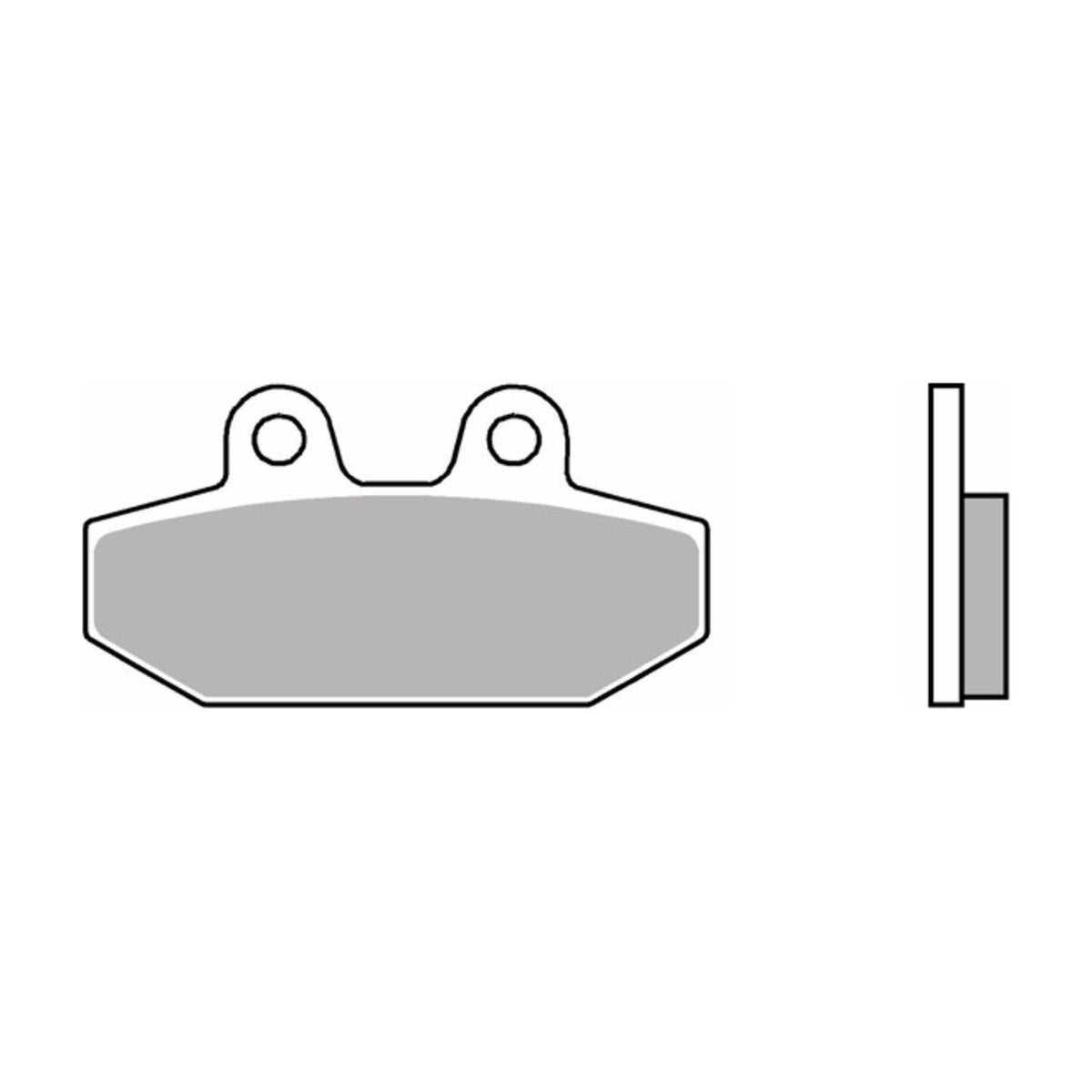Brembo, brake pad set. Organic. Rear