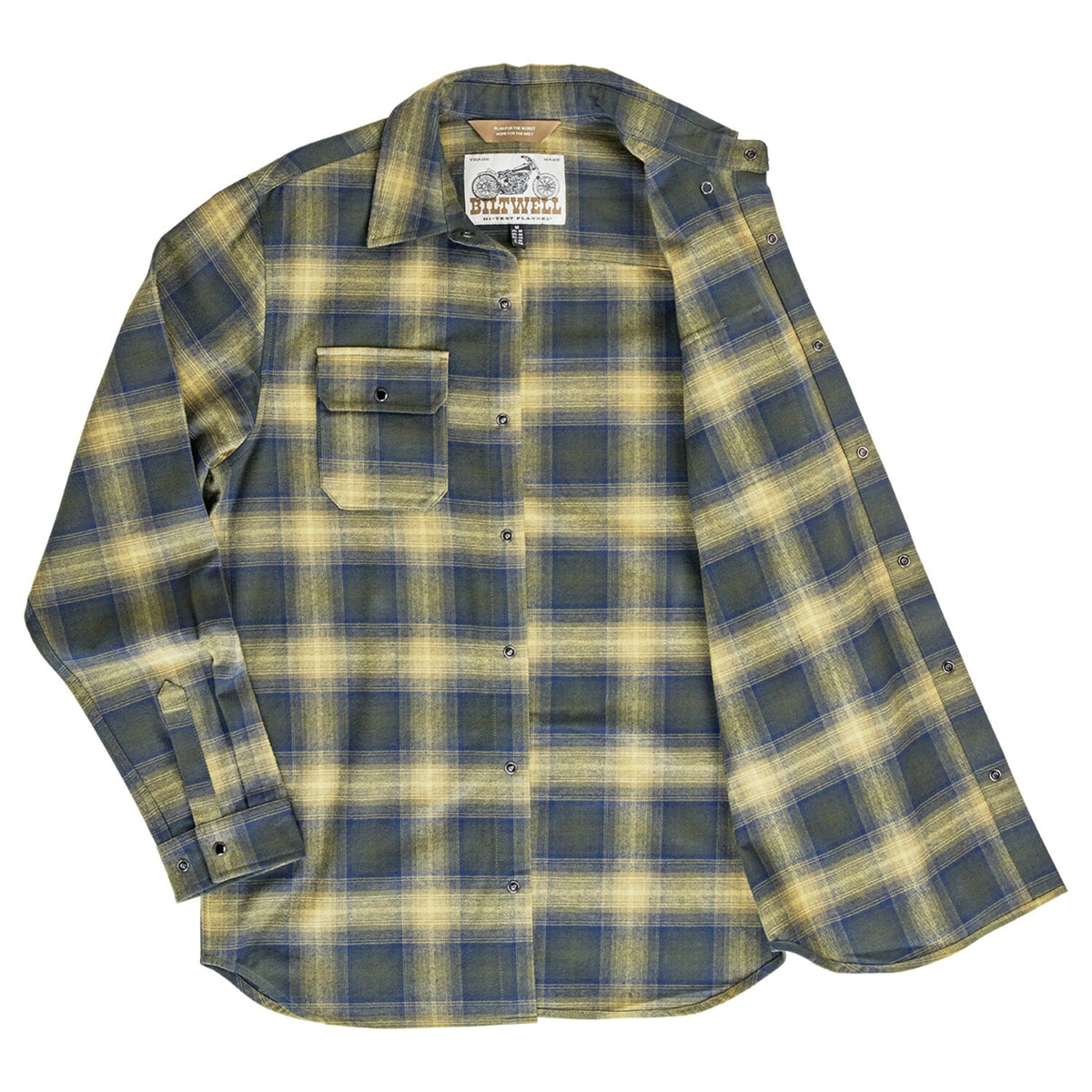 Biltwell Hi Test Flannel shirt moss