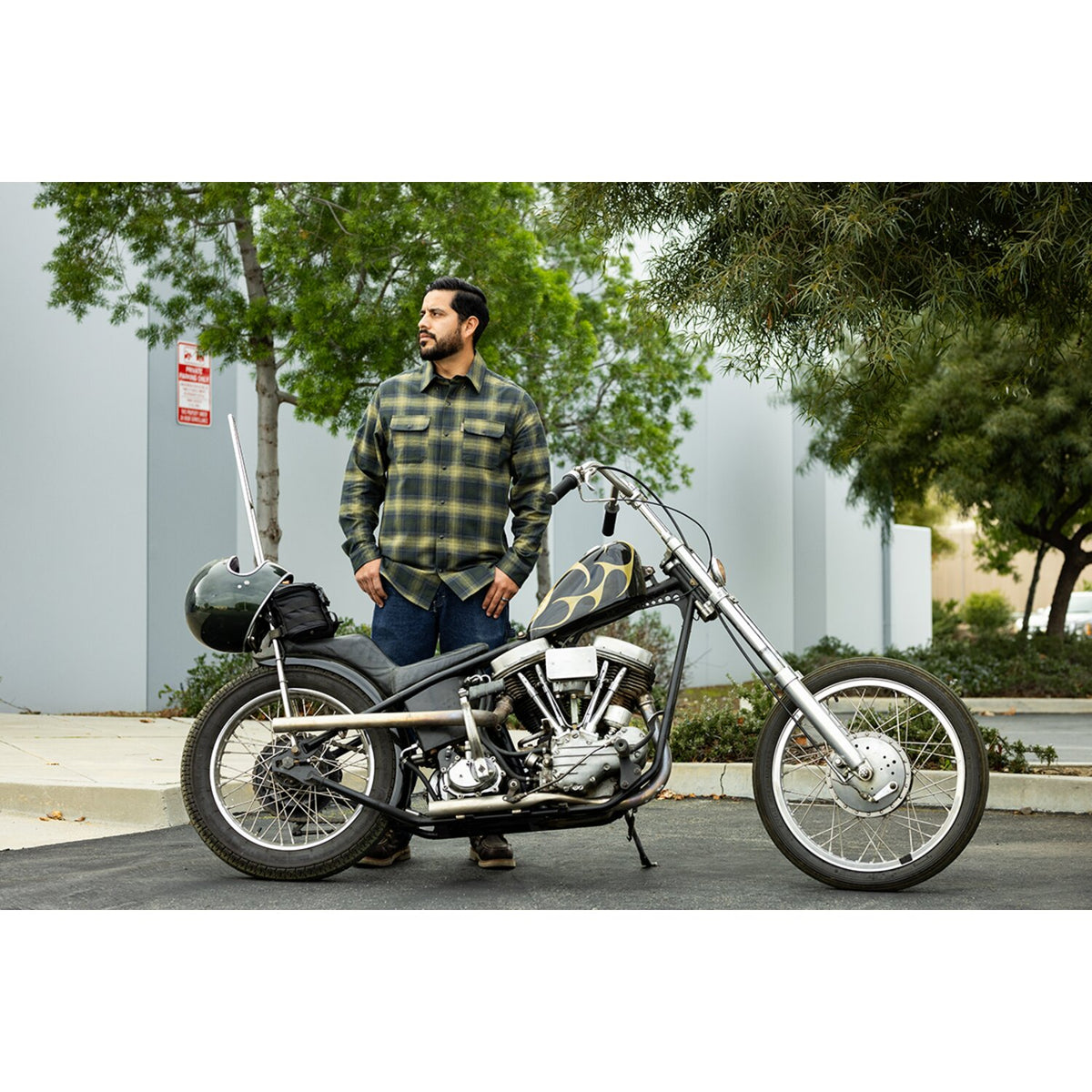 Biltwell Hi Test Flannel shirt moss