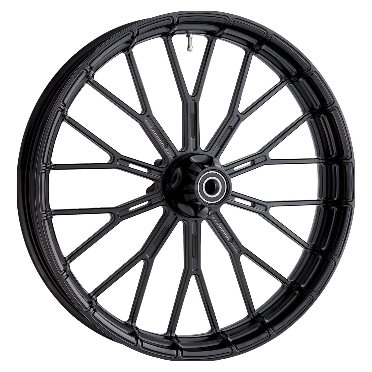 Arlen Ness, rim Y-Spoke 3.5 x 21. Front. Black