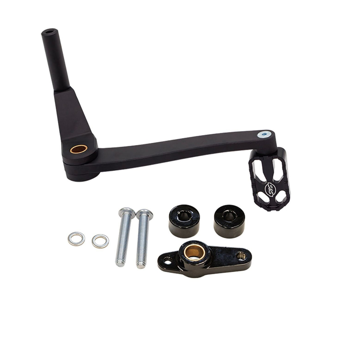 S&S, M8 mid-mount brake pedal. Black
