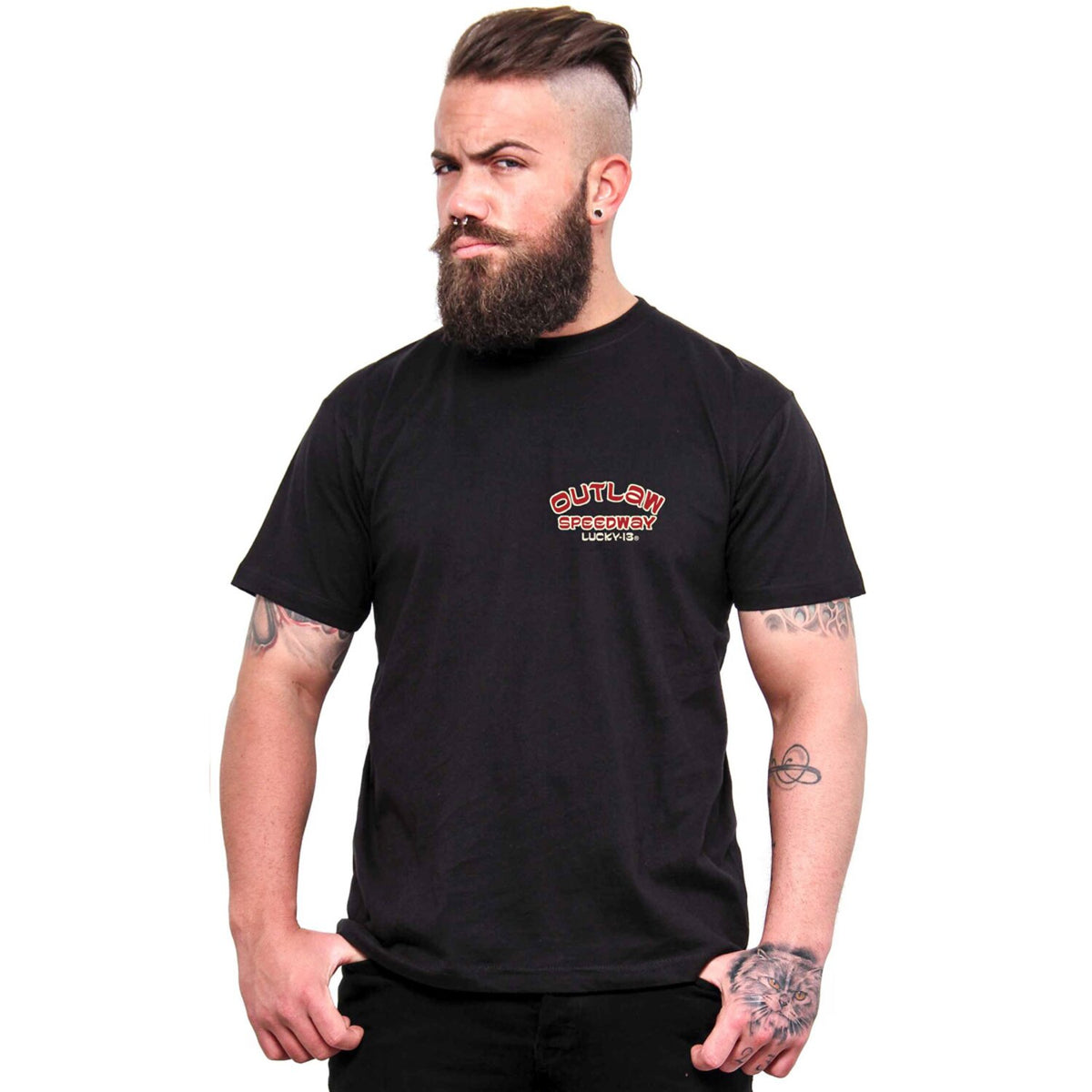 Lucky 13 Outlaw Speedway t-shirt black 