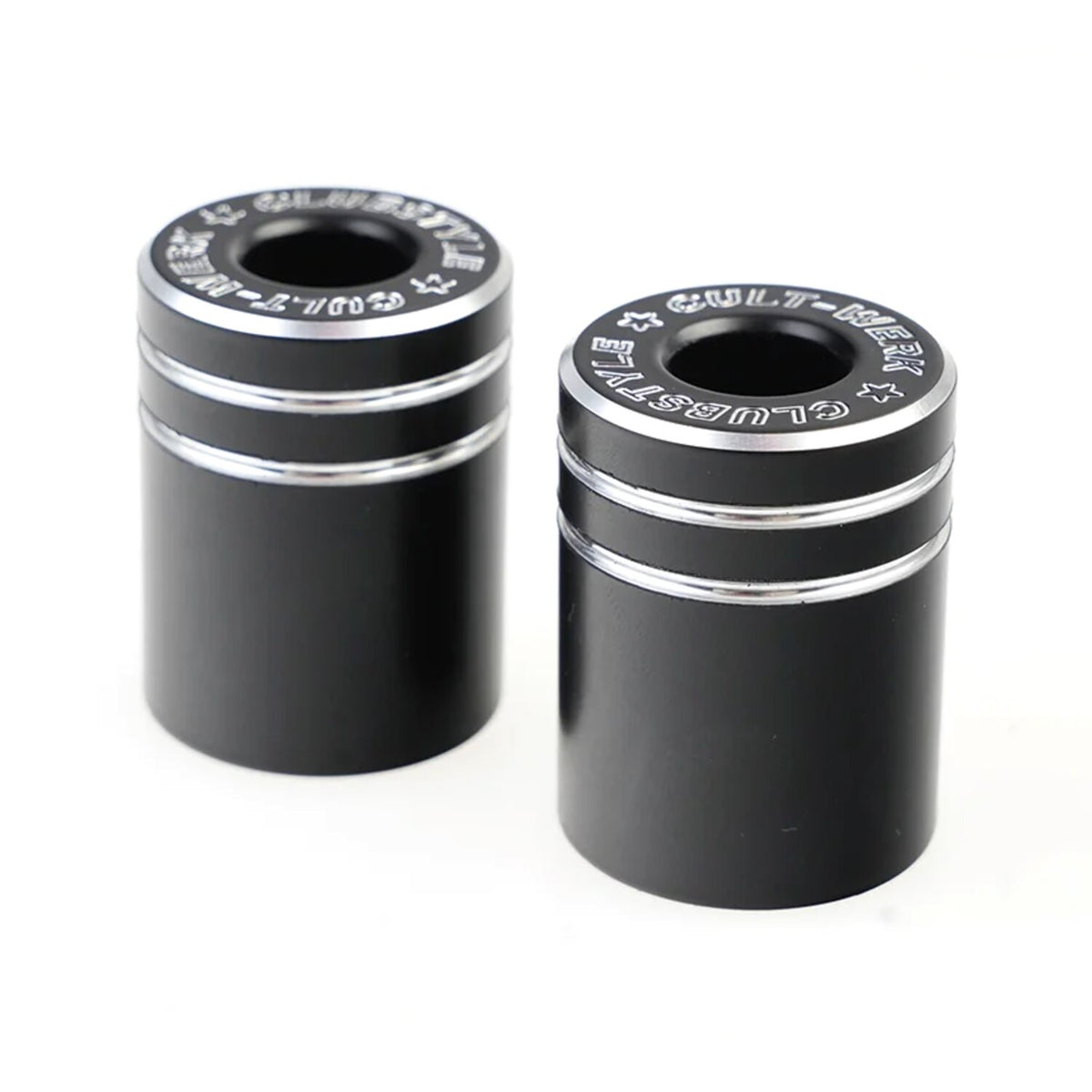 Cult-Werk, V2 end caps for 'Clubstyle' crash bar. Black