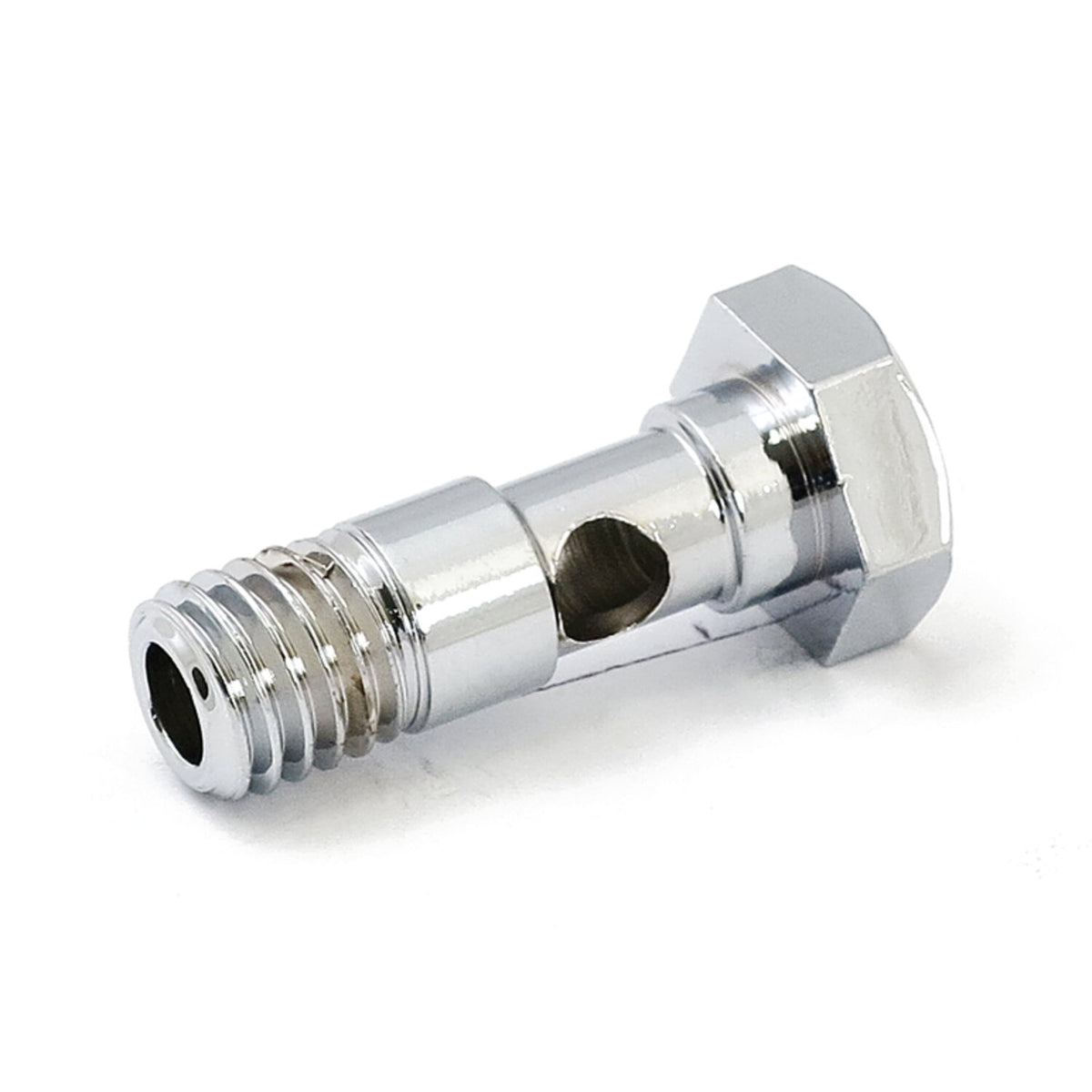 Breather banjo bolt. hex head. Chrome