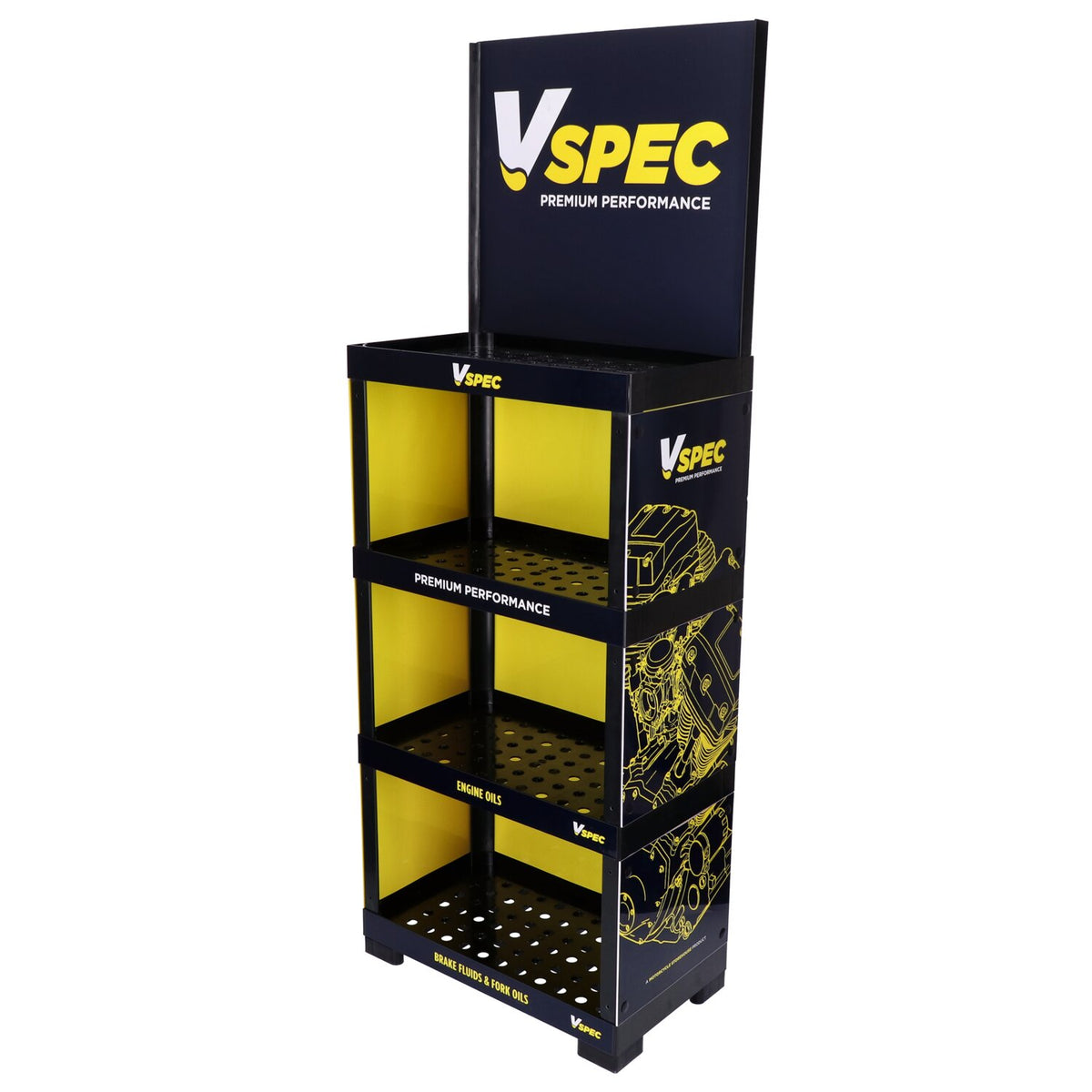 Vspec, oil display stand
