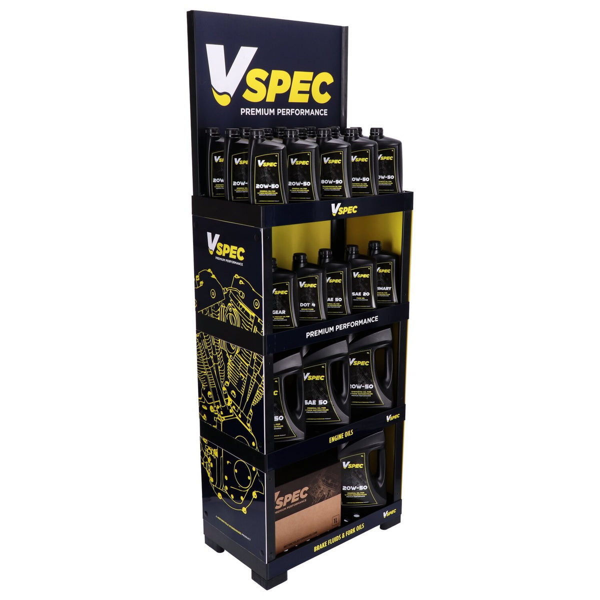 Vspec, oil display stand