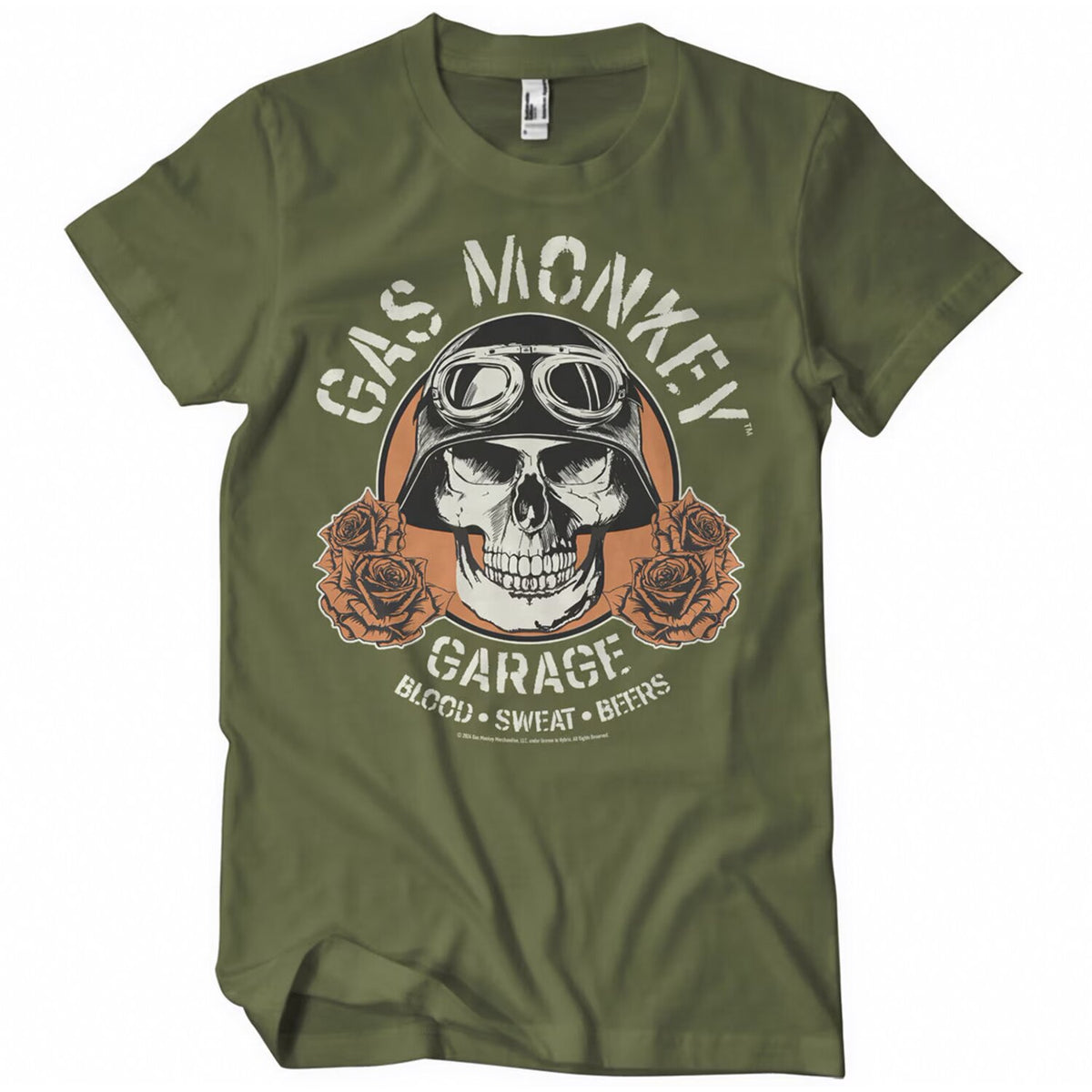 GMG Garage Skull t-shirt olive