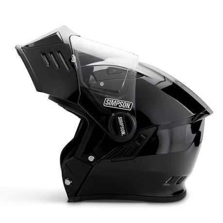 Simpson Darksome Modular Helmet - Gloss Black