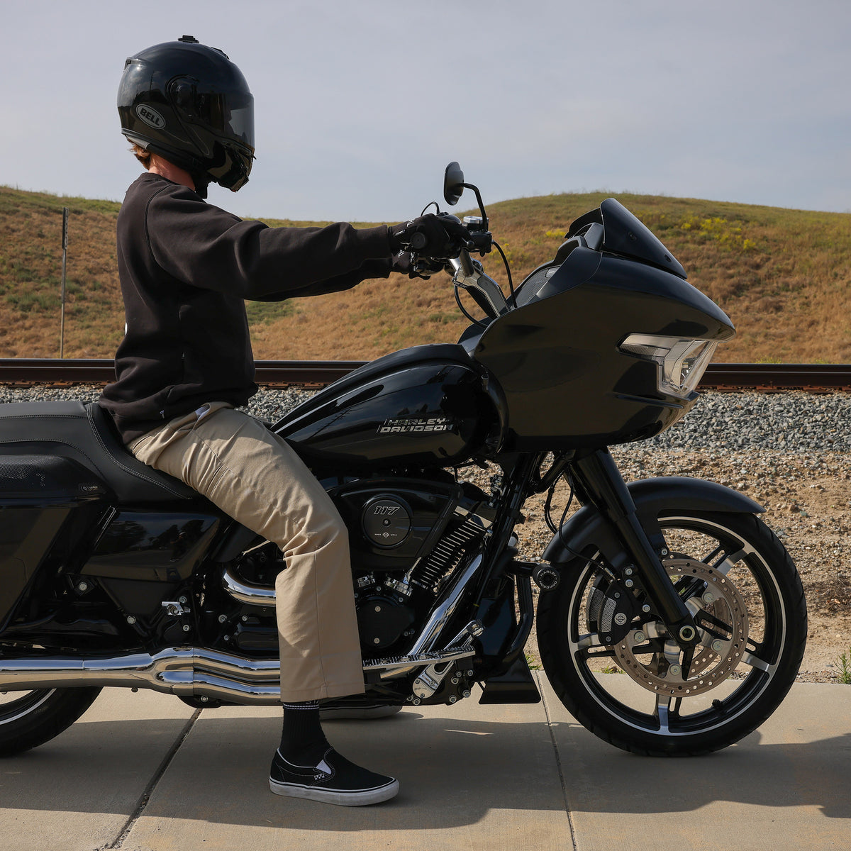 Stainless mid-bend handlebar installation; other parts not included