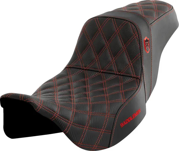Saddlemen SDC Performance Seat for Touring – Red Stitch