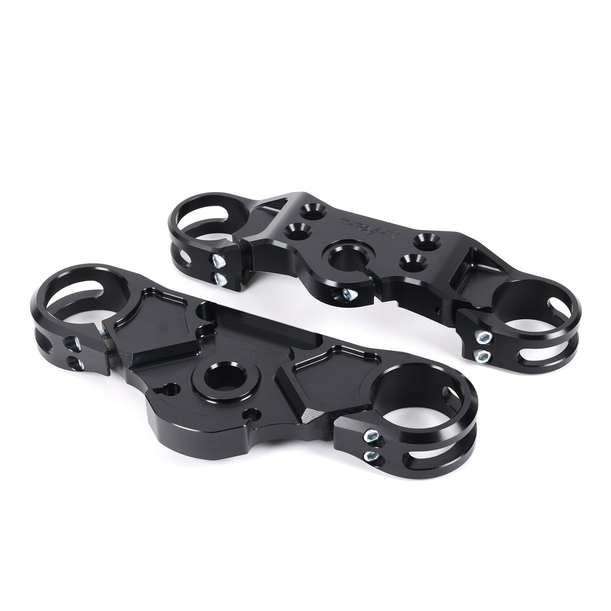 Thrashin TSC-2914-1 black Softail triple tree set; motorcycle and other installed components not included