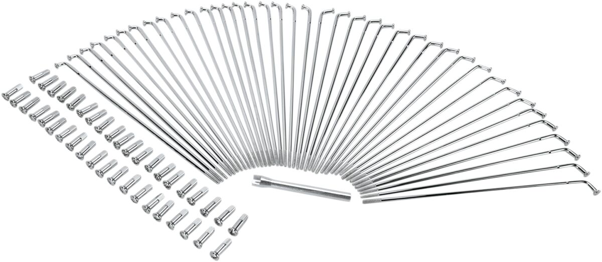 Drag Specialties Chrome and Stainless Steel Spoke Set — W16-0518