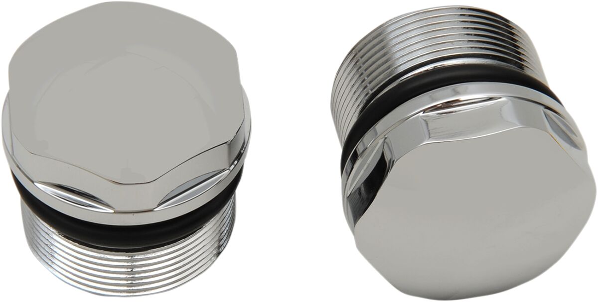 Drag Specialties Chrome Fork Tube Plugs and Caps — C23-0218D