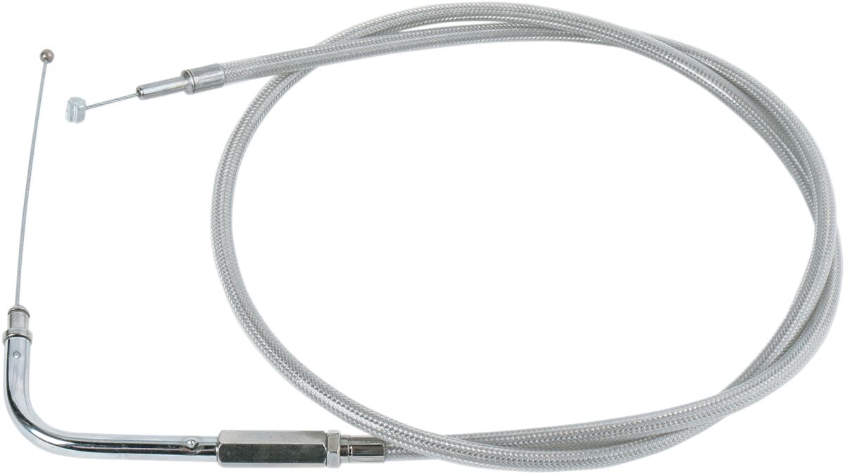 Drag Specialties Stainless Braided Throttle Cable