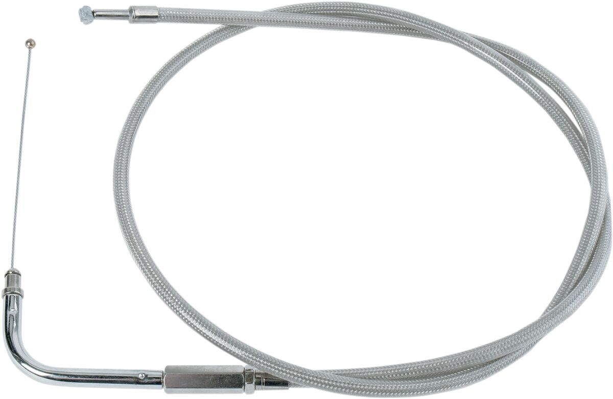 Drag Specialties Stainless Braided Throttle Cable