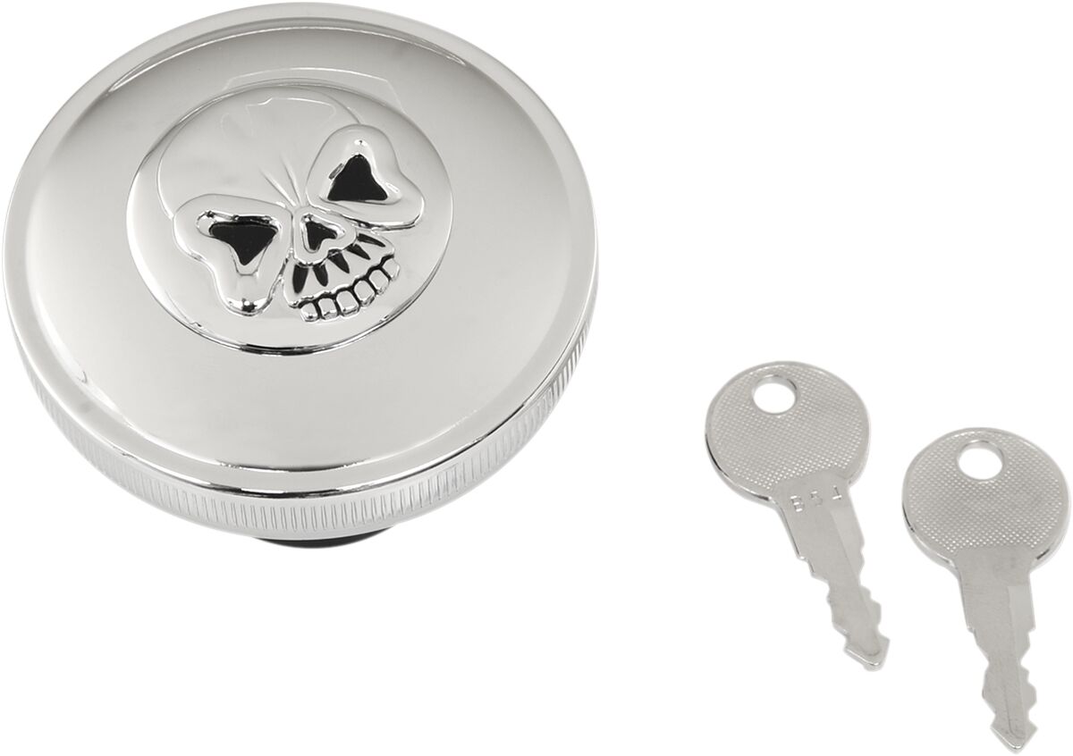 Drag Specialties Screw-In Locking Skull Gas Cap