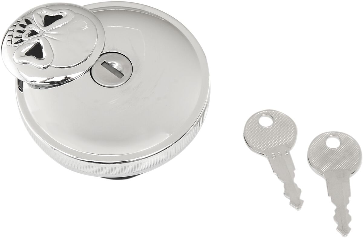 Drag Specialties Screw-In Locking Skull Gas Cap