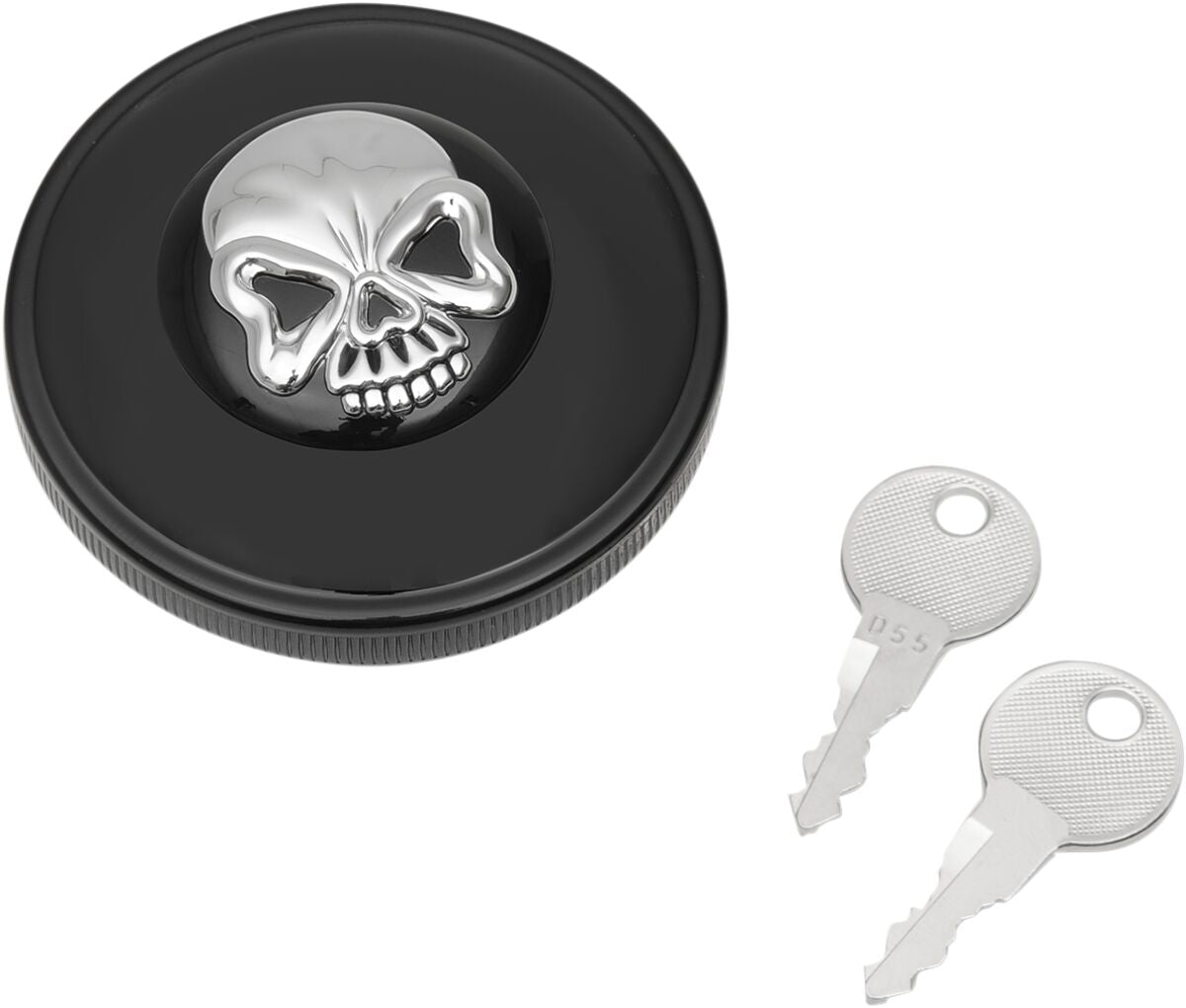 Drag Specialties Screw-In Locking Skull Gas Cap