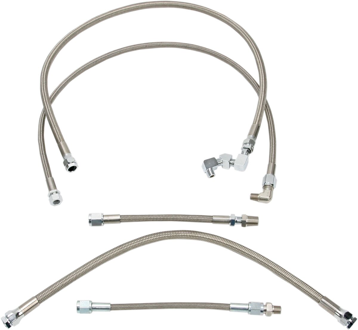 Drag Specialties Stainless Steel Braided Oil Line Kit