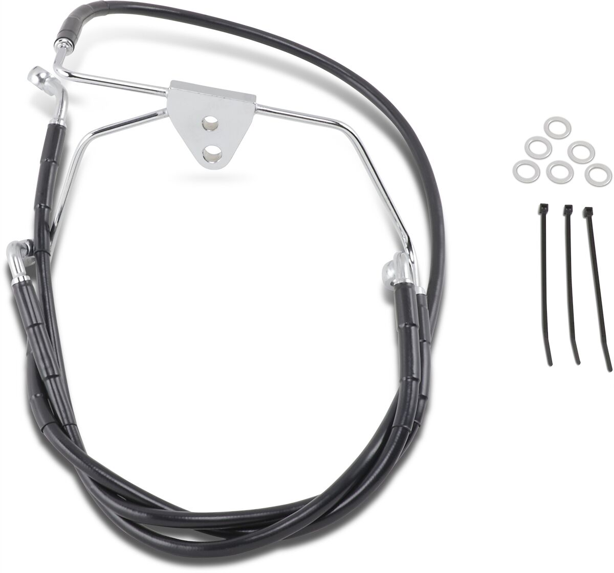 Drag Specialties Extended Length Black Vinyl Brake Line Kit