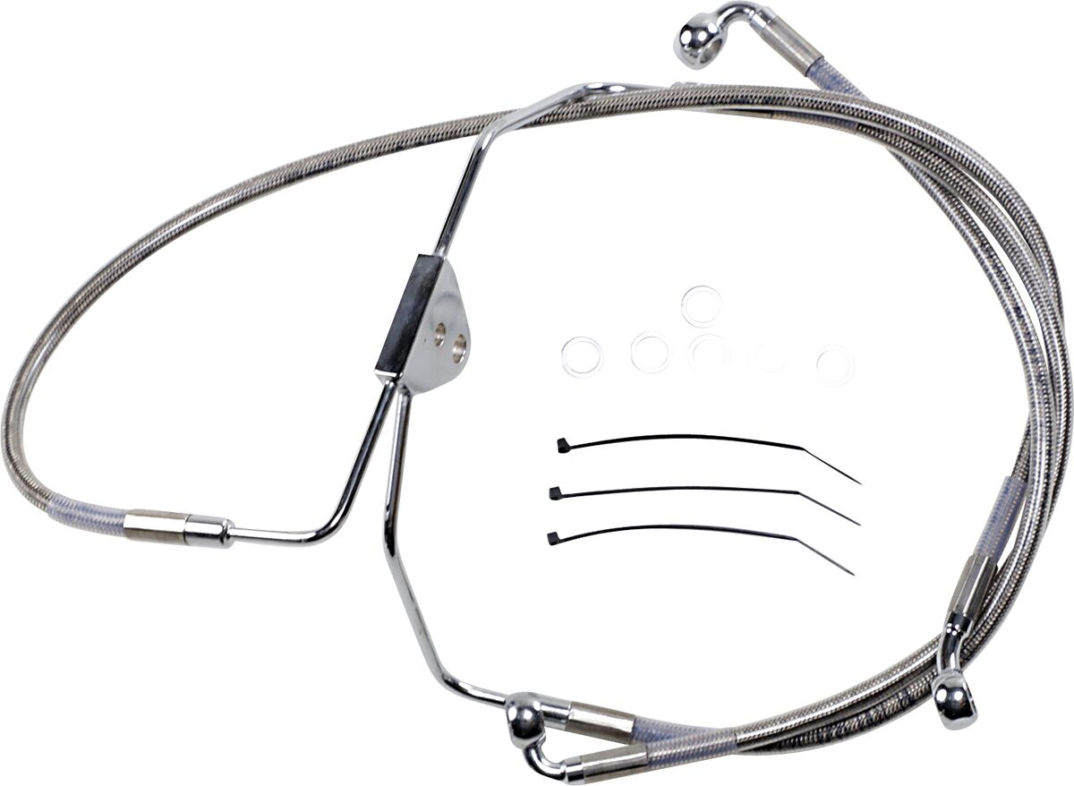 Drag Specialties Extended Length Stainless Steel Brake Line Kit