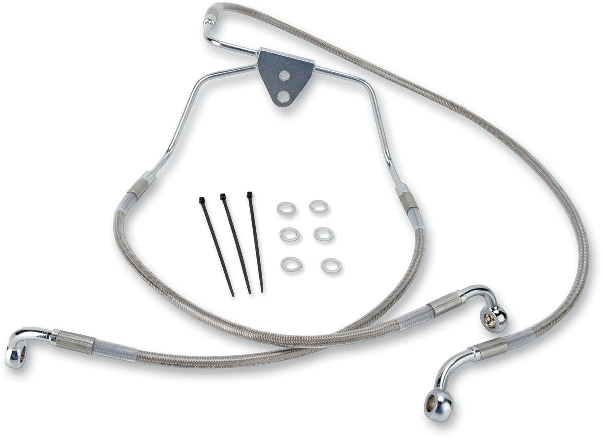 Drag Specialties Extended Length Stainless Steel Brake Line Kit