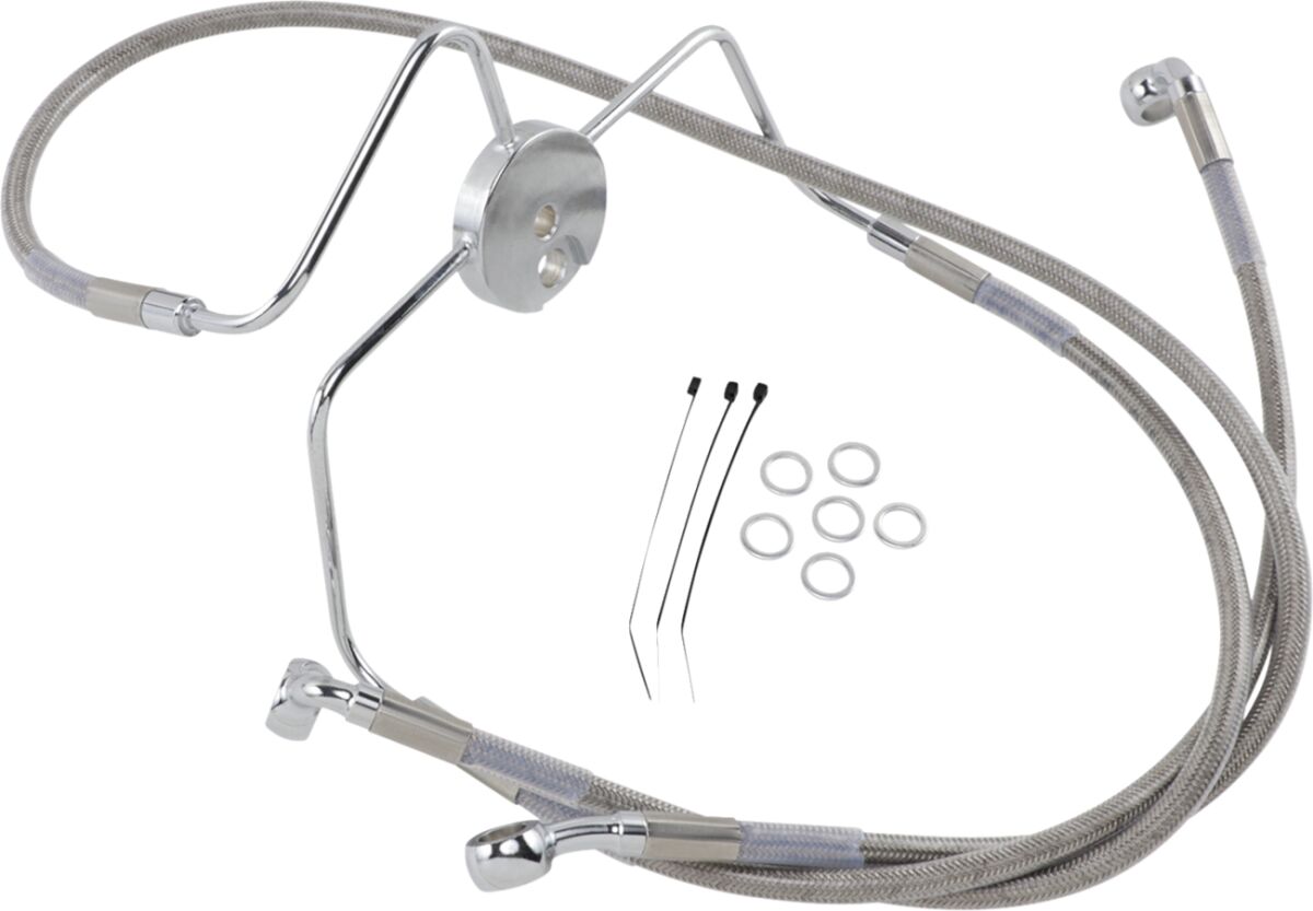 Drag Specialties Extended Length Stainless Steel Brake Line Kit