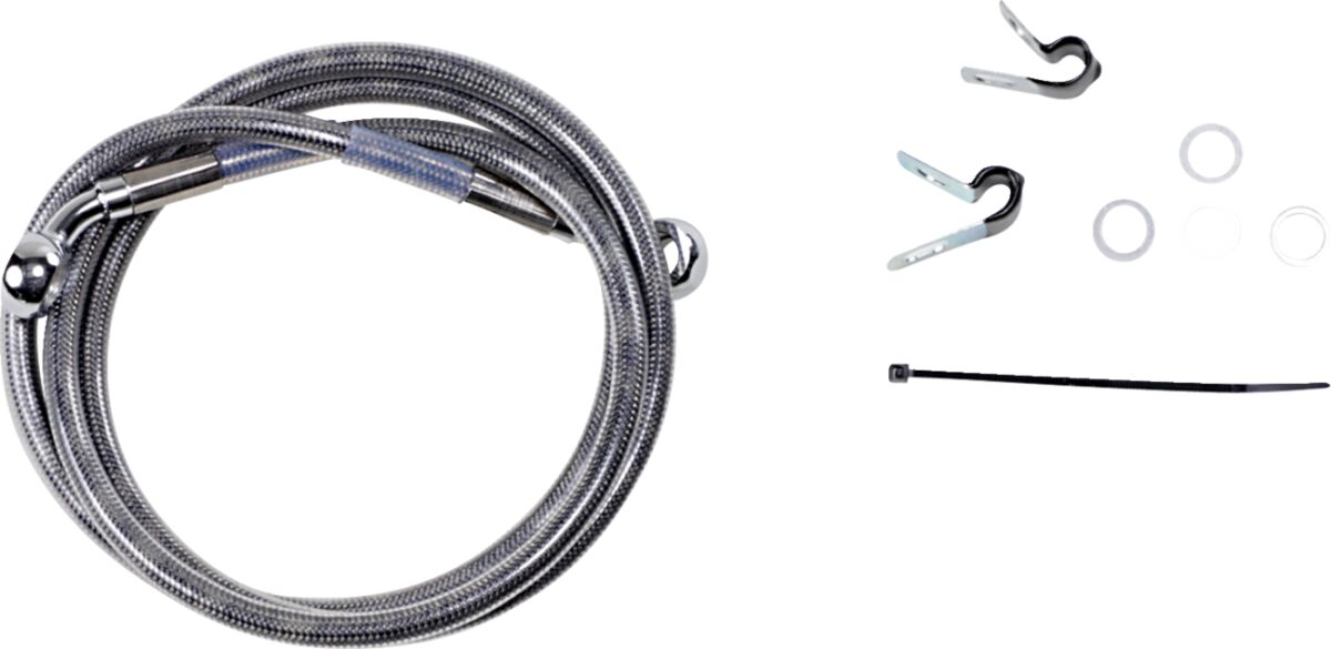 Drag Specialties Extended Length Stainless Steel Brake Line Kit