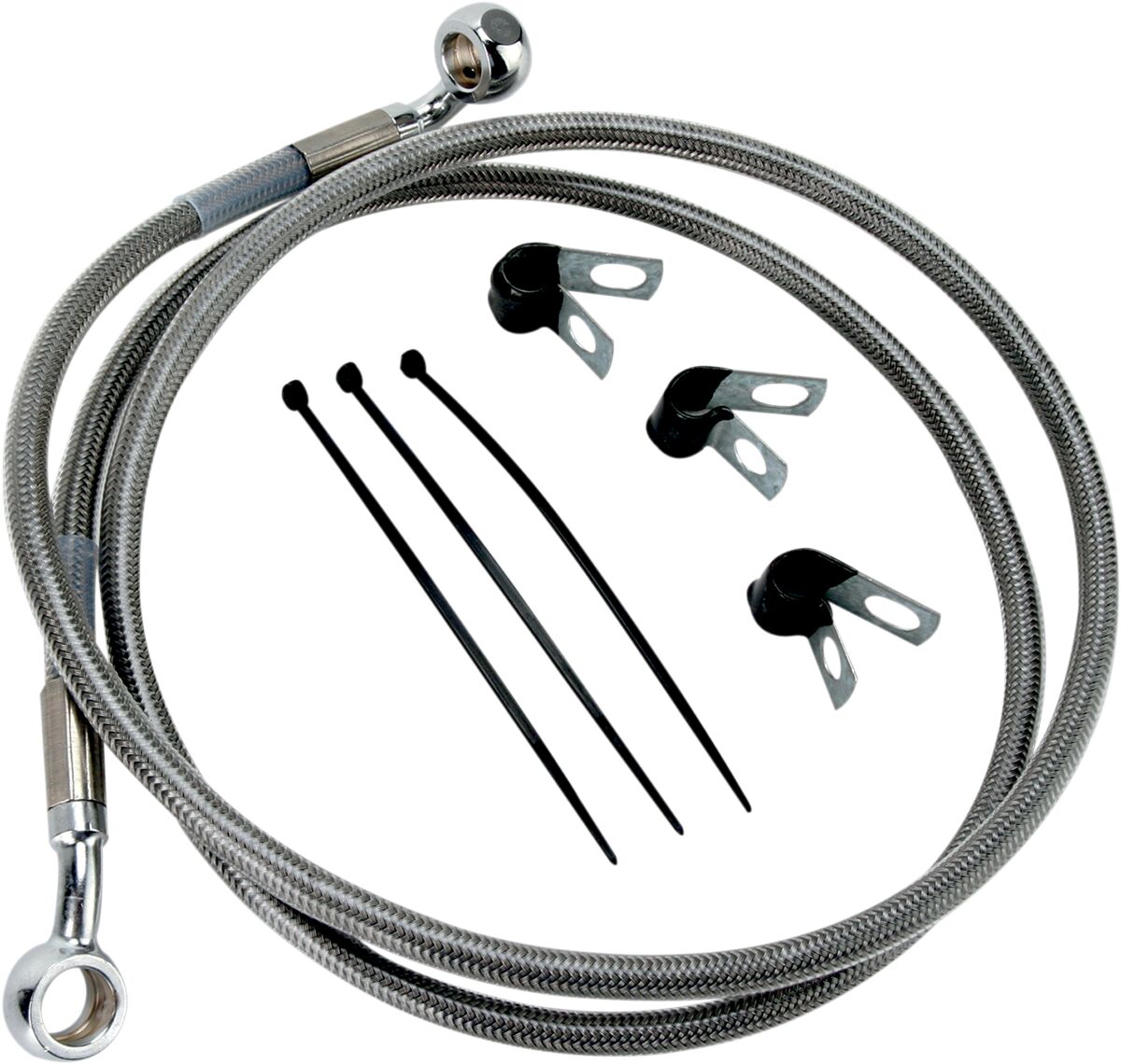 Drag Specialties Extended Length Stainless Steel Brake Line Kit