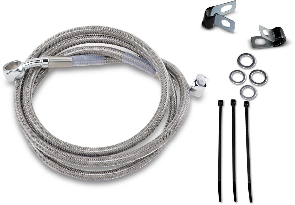 Drag Specialties Extended Length Stainless Steel Brake Line Kit