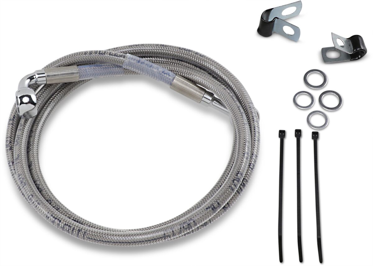 Drag Specialties Extended Length Stainless Steel Brake Line Kit